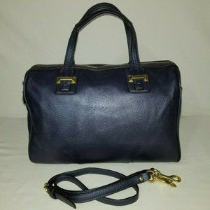 COACH F25296 Taylor Midnight Blue / Purple Leather Convertible Shoulder Satchel